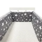 Детская кроватка со звездами в скандинавском стиле, утолщенные бамперы, цельная детская кроватка, подушка, детские подушки, декор для новорожденных, комнаты 190 см