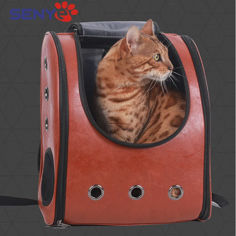 

Cat Bag Pet Dog Bag Transparent Circulation Breathable Out Portable Large-Capacity Space Bag PU Bag Dog And Cat Outdoor Supplies