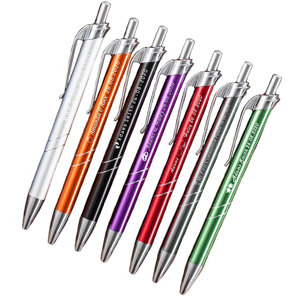 100 шт. персонализированные металлические ручки с гравировкой свадебный подарок