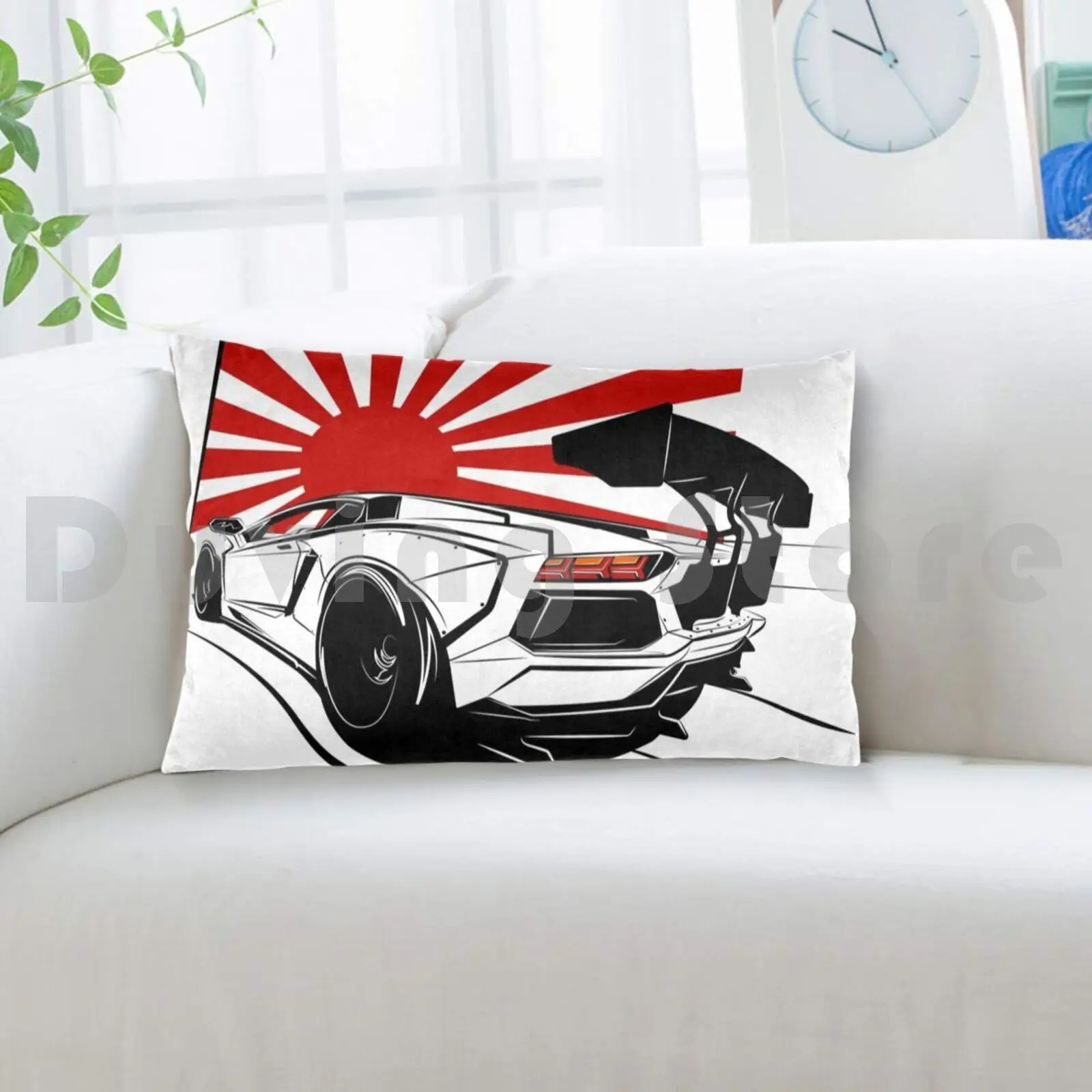 Широкий чехол с рисунком бычьей подушки 50x75 V12 V8 V10 R8 Rs Liberty Walk Германия Япония