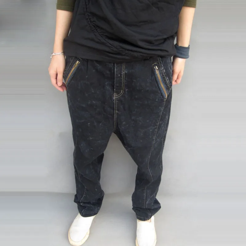 Мужские джинсовые брюки-султанки в стиле хип-хоп размеры до 7XL | Мужская одежда