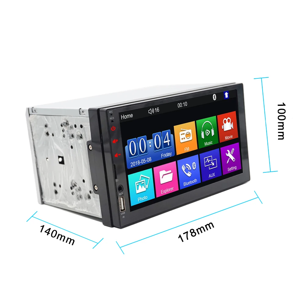 Автомагнитола 2 DIN Mirror Link (для IOS и Android) емкостный сенсорный экран 7 дюймов MP5 Bluetooth