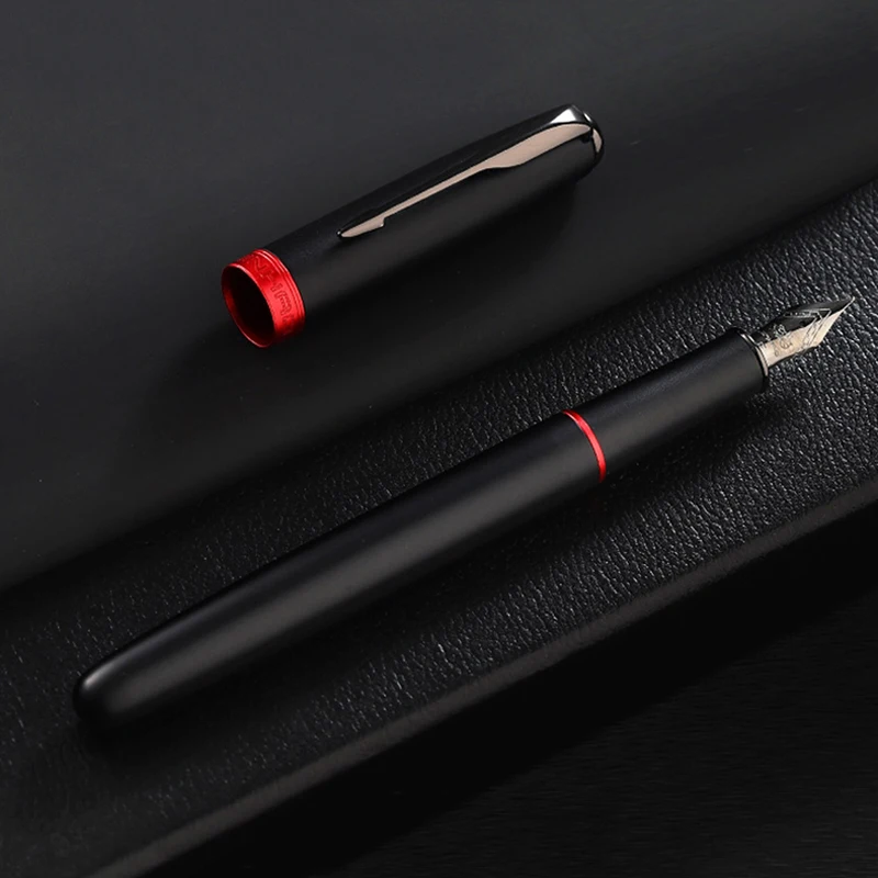 

Luxury Jinhao 75 Fountain Pen Checkered Grab Ash Feather Arrow Tungsten Steel Black Nib Classic Ink Pen Office School Supplies