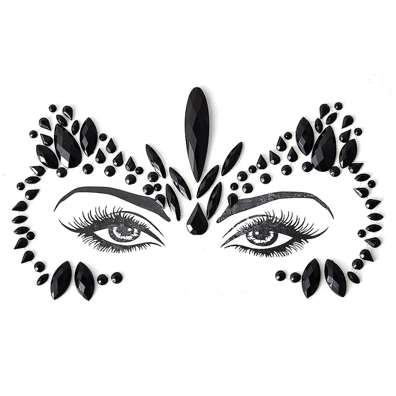 Хэллоуин Карнавал 3D Хрустальная наклейка украшение для макияжа модные блестящие