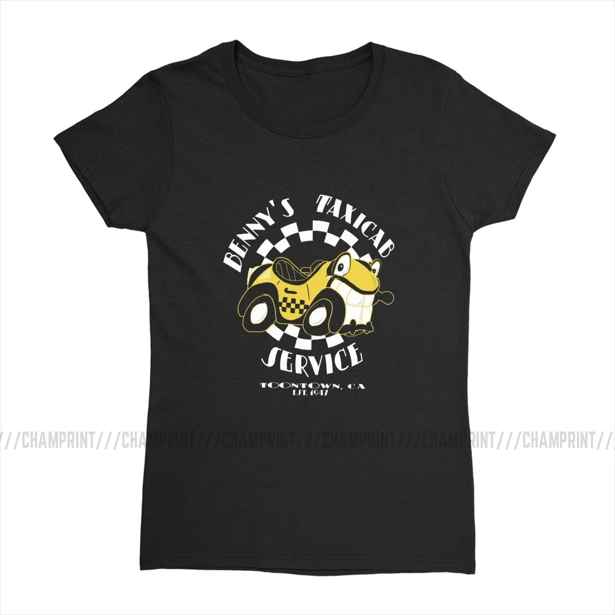 Women's Benny's Taxicab Service T-shirts Who Framed Roger Rabbit T Shirt Aesthetic Tops Tees Round Neck Hipster Female Clothes |