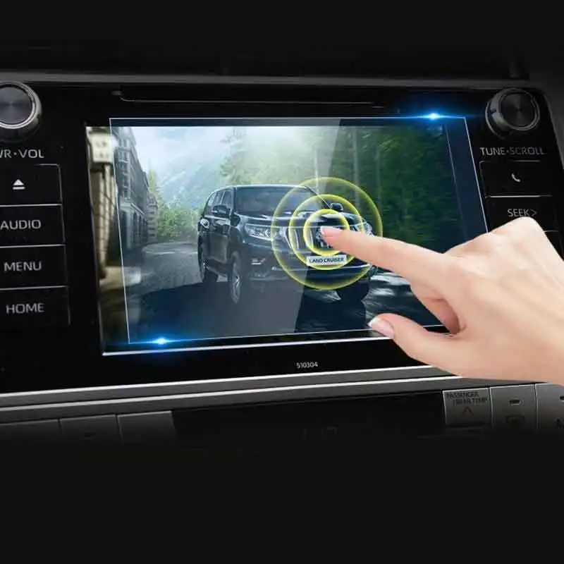 

Для Toyota Land Cruiser Prado 150 2010 - 2020 7 дюймов 8 дюймов Закаленное стекло Защитная пленка для экрана навигации стикер аксессуары