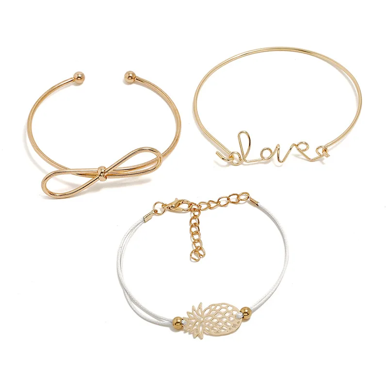 Европейская и американская мода простой вязаный браслет ананас Грация великая