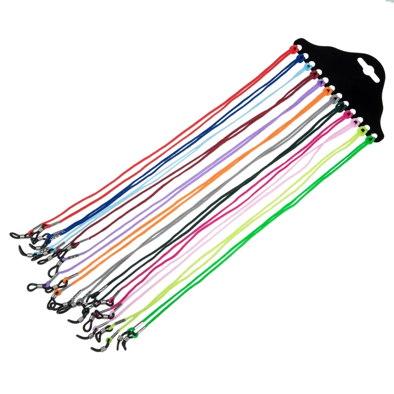 

12 X Nylon Eyeglass Holder Sunglass Eyewear Cord Neck String--Assorted Color