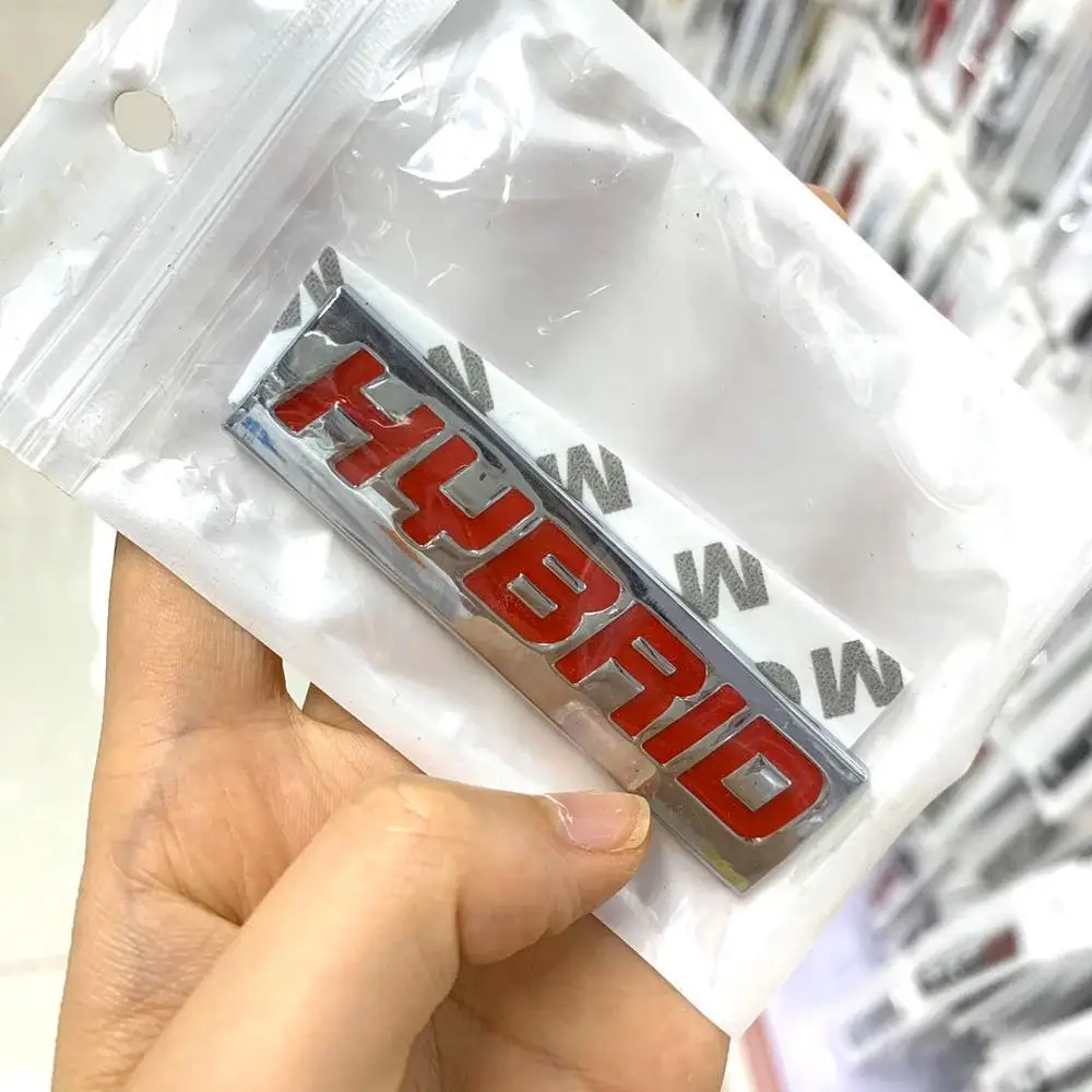 

10x Car sticker 3D metal HYBRID logo Emblem Badge for Honda Accord Civic Fit Jazz CRV Car Rear Tail Trunk Decal stickers