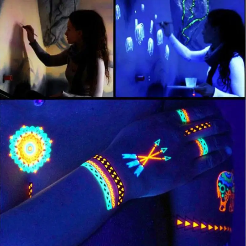 7 шт. 25 мл УФ свечение светящаяся краска для лица и тела неоновый флуоресцентный