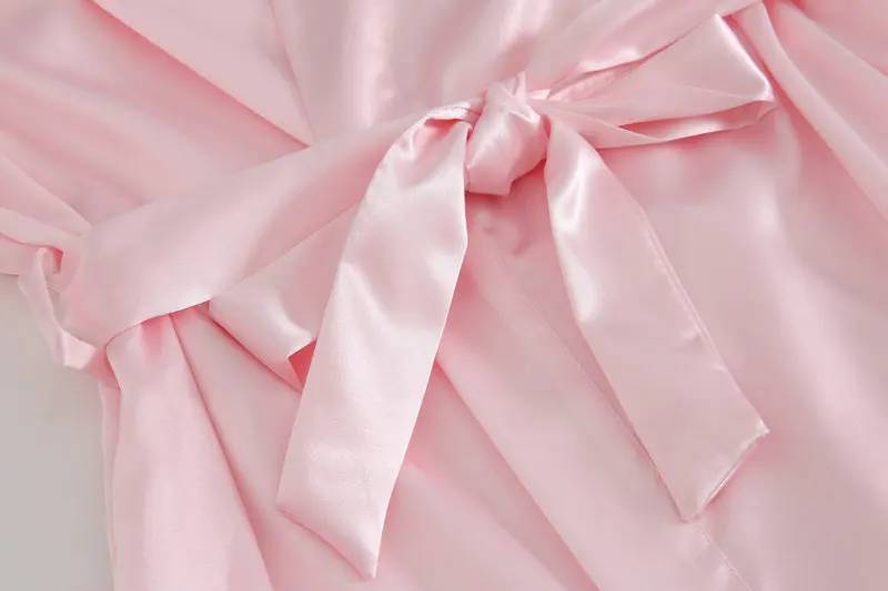 Silk stain robes for women satin lace long robe for women bridesmaid robes for girls pink bridesmaid birthday robes silk robe