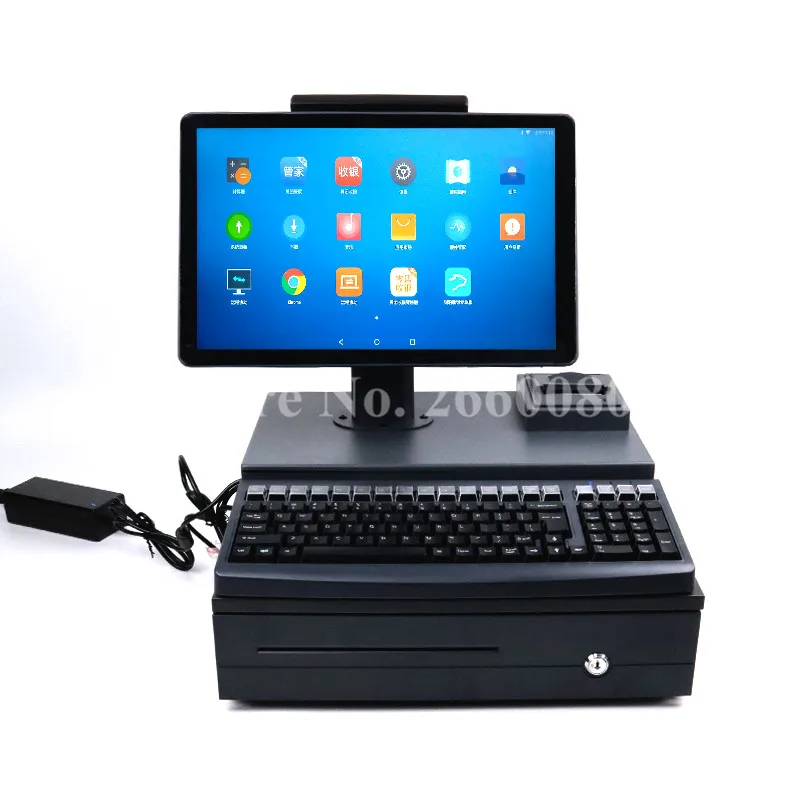 Wi-Fi POS-система 15 6 &quot ЖК-монитор кассовый аппарат с 58 мм чековым принтером и ящиком