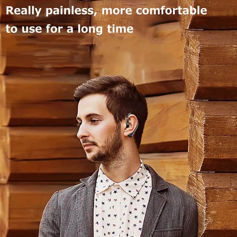 

Wireless Bluetooth 5.0 Headset Long Standby with Mic Handsfree Sport bluetooth Earphone Waterproof Headphones Ear Hook For Phone