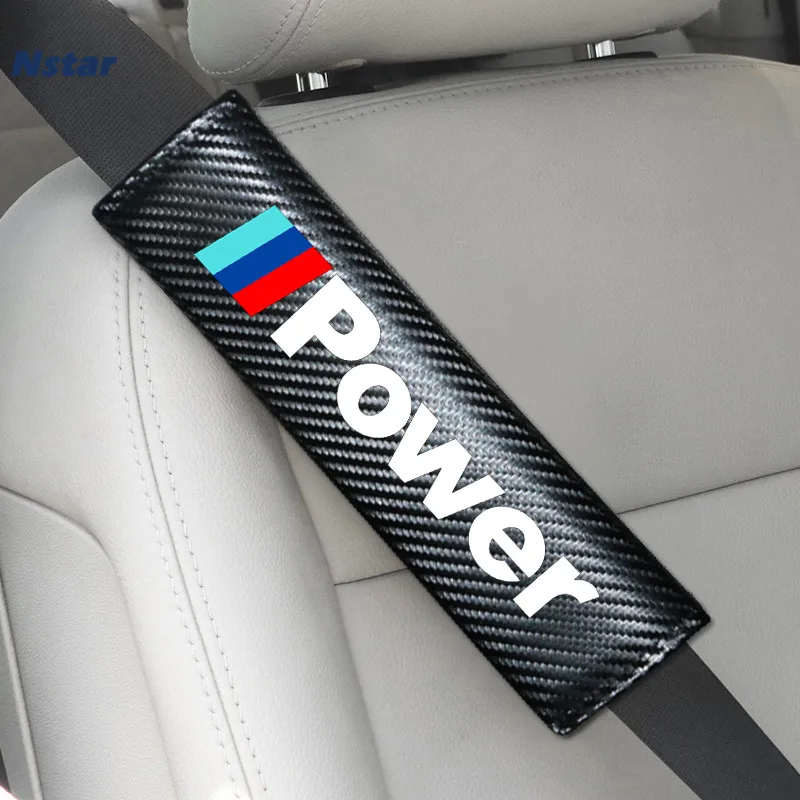 Nstar 2 шт./пара M Power из углеродного волокна Стайлинг Автомобильный интерьер чехол