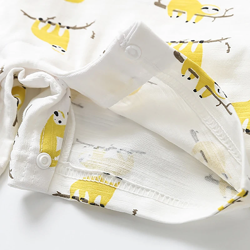 Комбинезон детский хлопковый с коротким рукавом боди для новорожденных | Детская