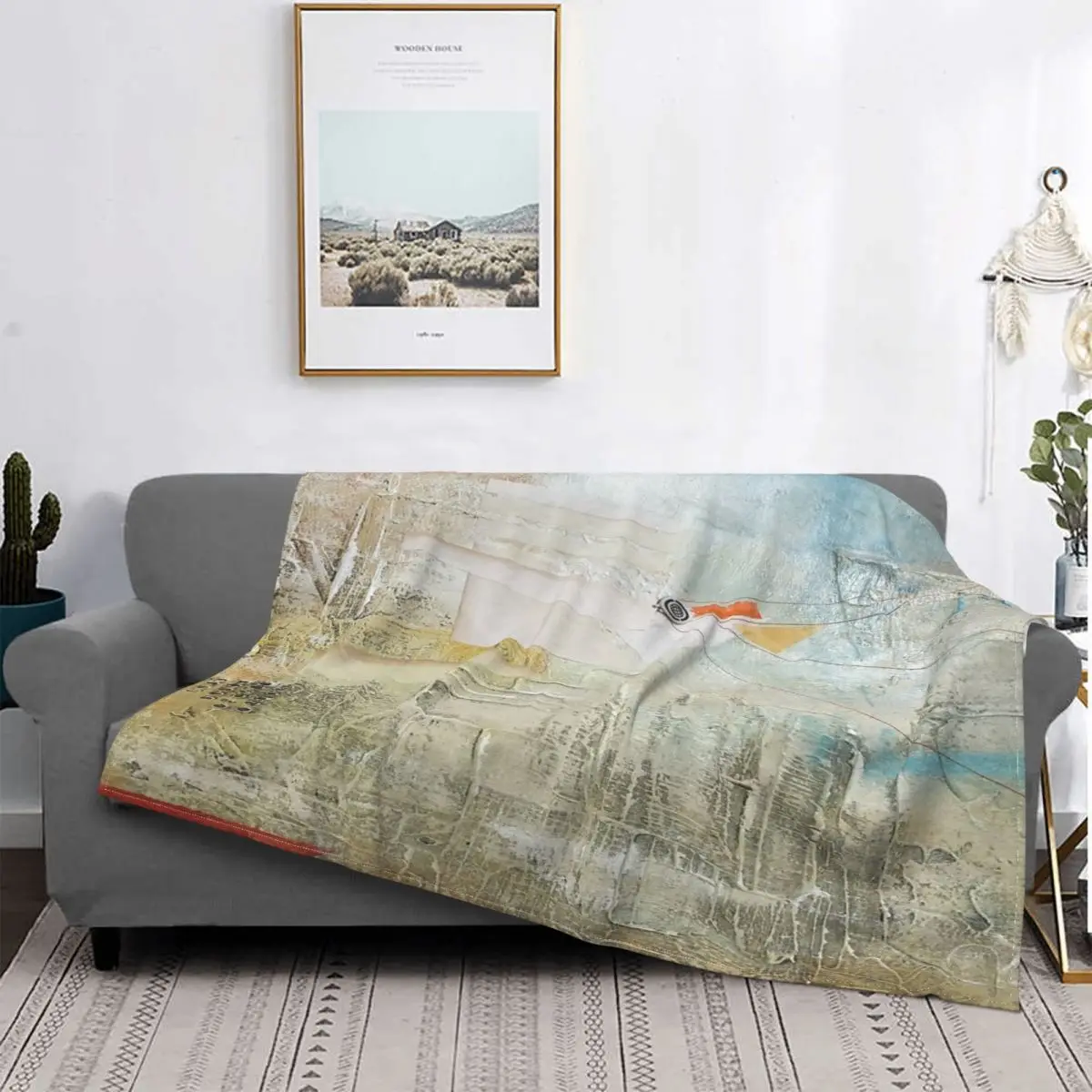 

Manta de punto de perspectiva fija, colcha de cama a cuadros, cubierta de playa, mantas a cuadros, textiles para el hogar de luj