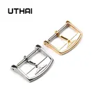 UTHAI T07 металлическая пряжка для часов 12-18 мм для мужчин ремешок для часов серебристо-черный матовый нержавеющая сталь застежка аксессуары