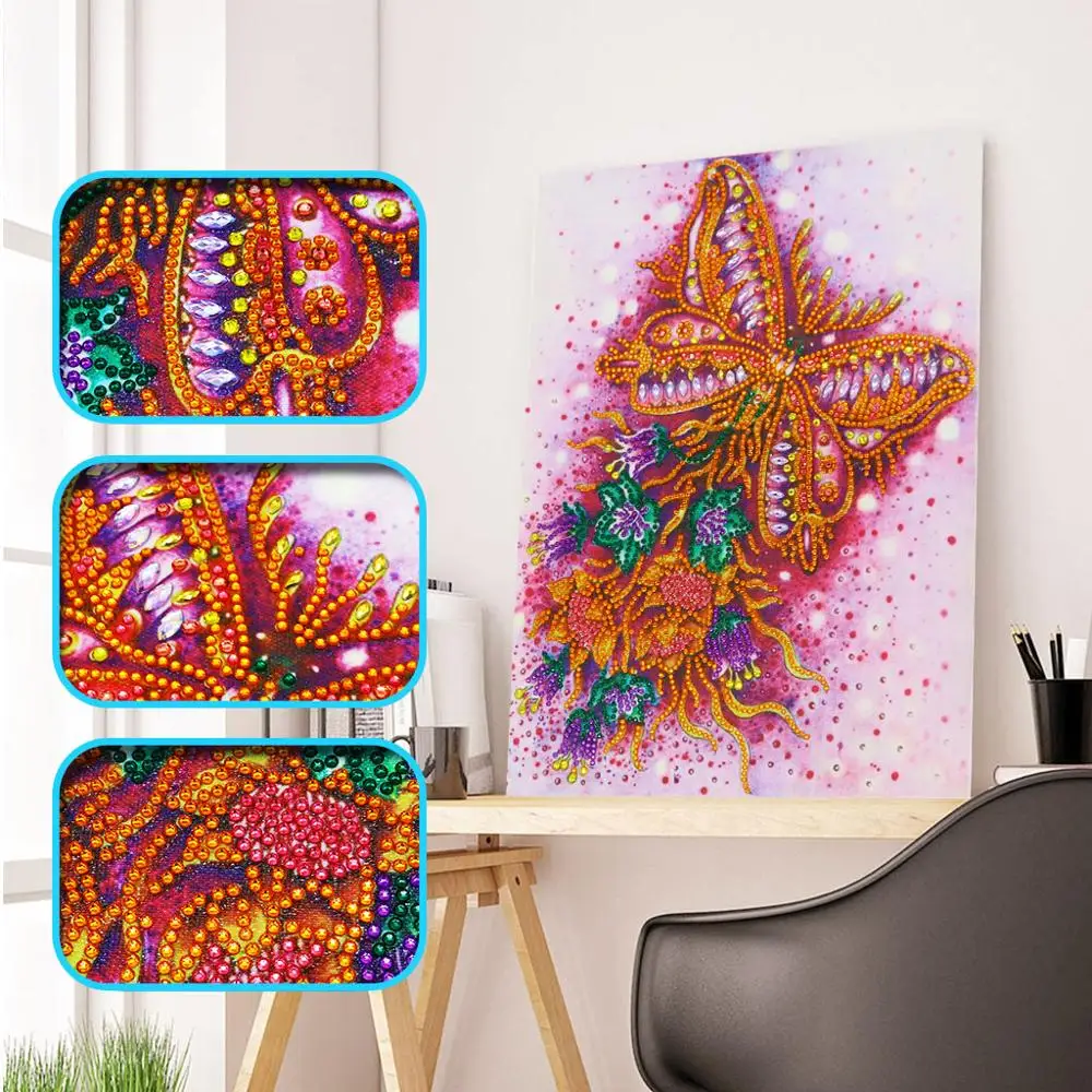 DIY5D алмазная живопись наклейка с инопланетянином бабочкой ручная работа вышивка