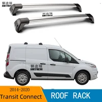 for Ford Transit Connect 4 dr Van 2014 - 2020 Fixed Point Roof Bar Car Special Aluminum Alloy Belt Lock Led Shooting CORSS RACK