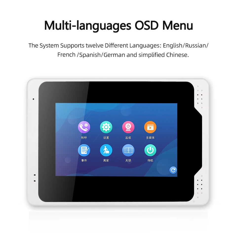 Multi-languages Tuya WIFI Video Intercom RFID/APP Remote Unlock Video Doorphone Motion Record Touch Screen Smart Doorbell System