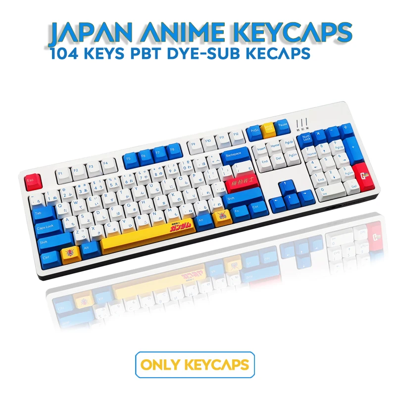 

117 Keys PBT Keycap OEM Profile DYE-SUB Japan Personalized Anime Keycaps For Cherry MX Switch Mechanical Keyboard