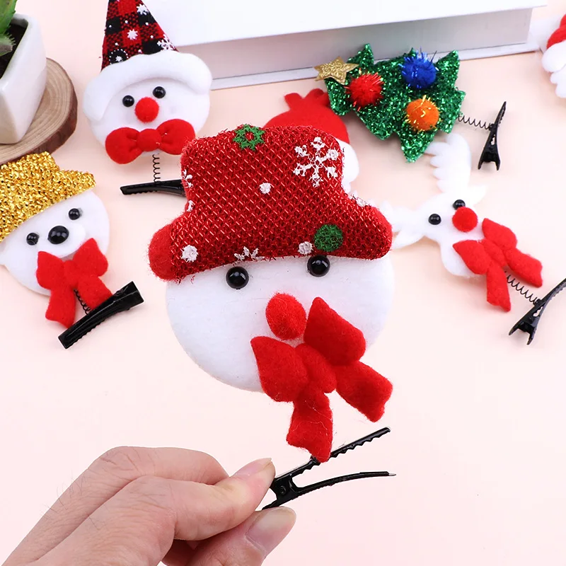 1 шт. новый милый рога оленя для волос Зажимы Рождество Новый год красный обруч с