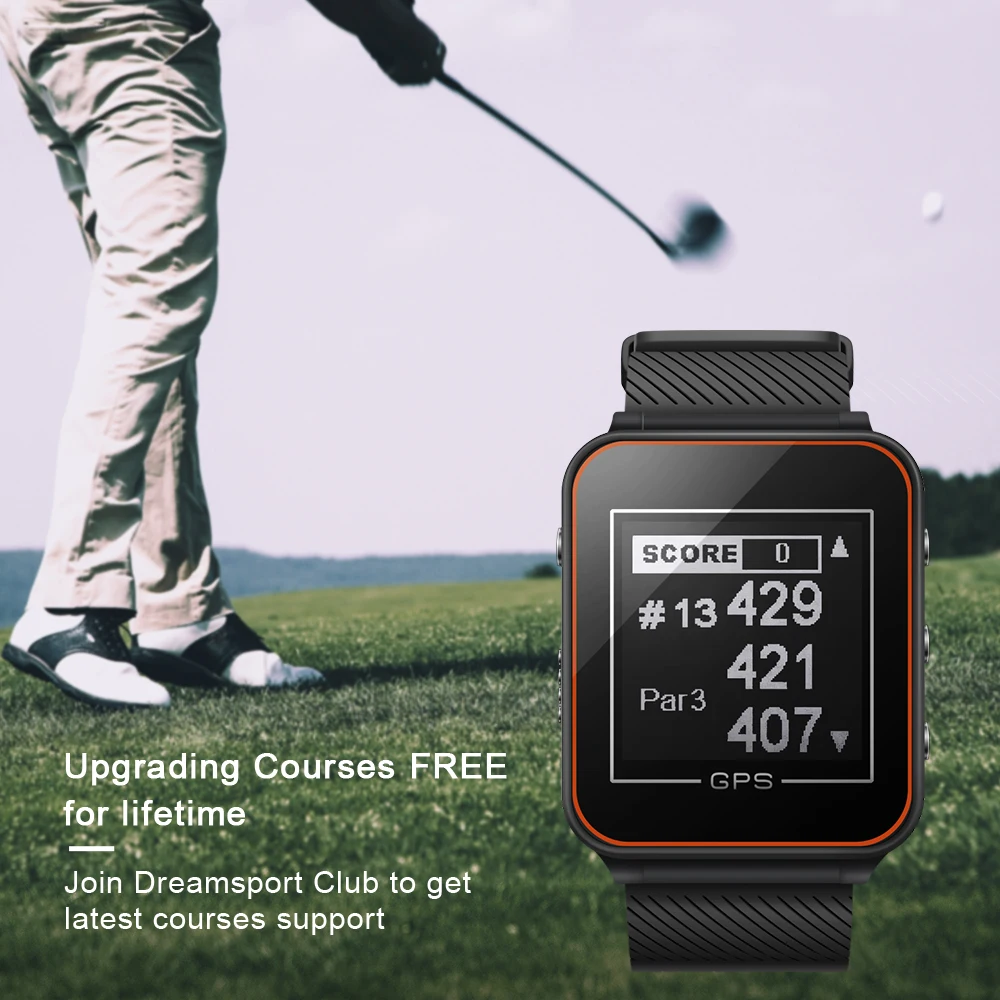 DREAM SPORT часы для гольфа с GPS + 40000 полем отслеживание игры в гольф расстоянием до
