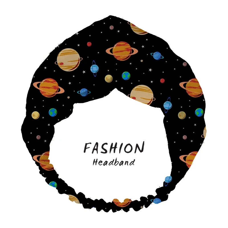 

2020 Women Summer Fashion Hair Accessories Cross Knot Headbands Halloween Print Elastic Hairband Headwear Women Hair Scrunchies