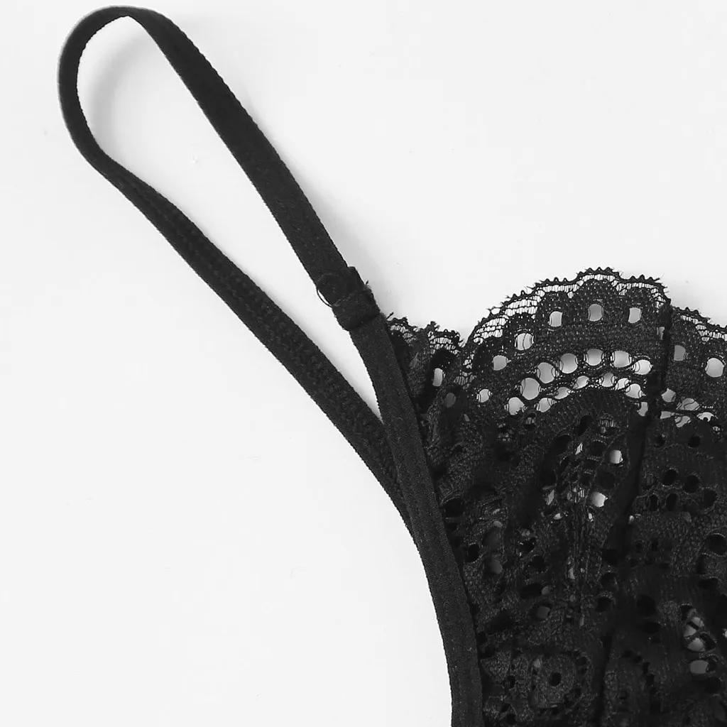 Sexy Lingerie Bra Set Women's Lace Red Sling Thong Garter Underwear S-XL Sleepwear Sets Lenceria 661BRS10 | Тематическая одежда