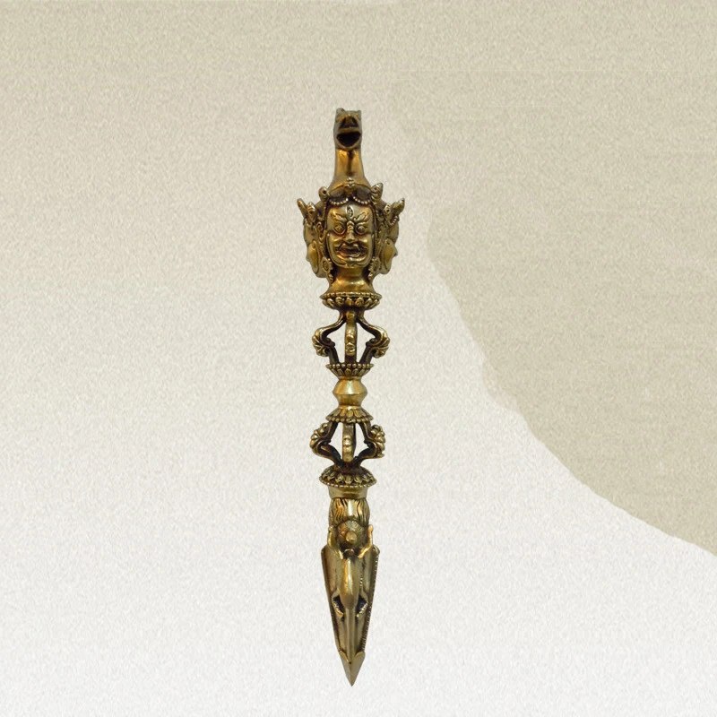 

Horsehead Instruments, Phurba Dorje, Buddhist Dorje Vajra, Talisman, Buddhist Puba Vajra, Pure Copper Crafts Buddha Pestle