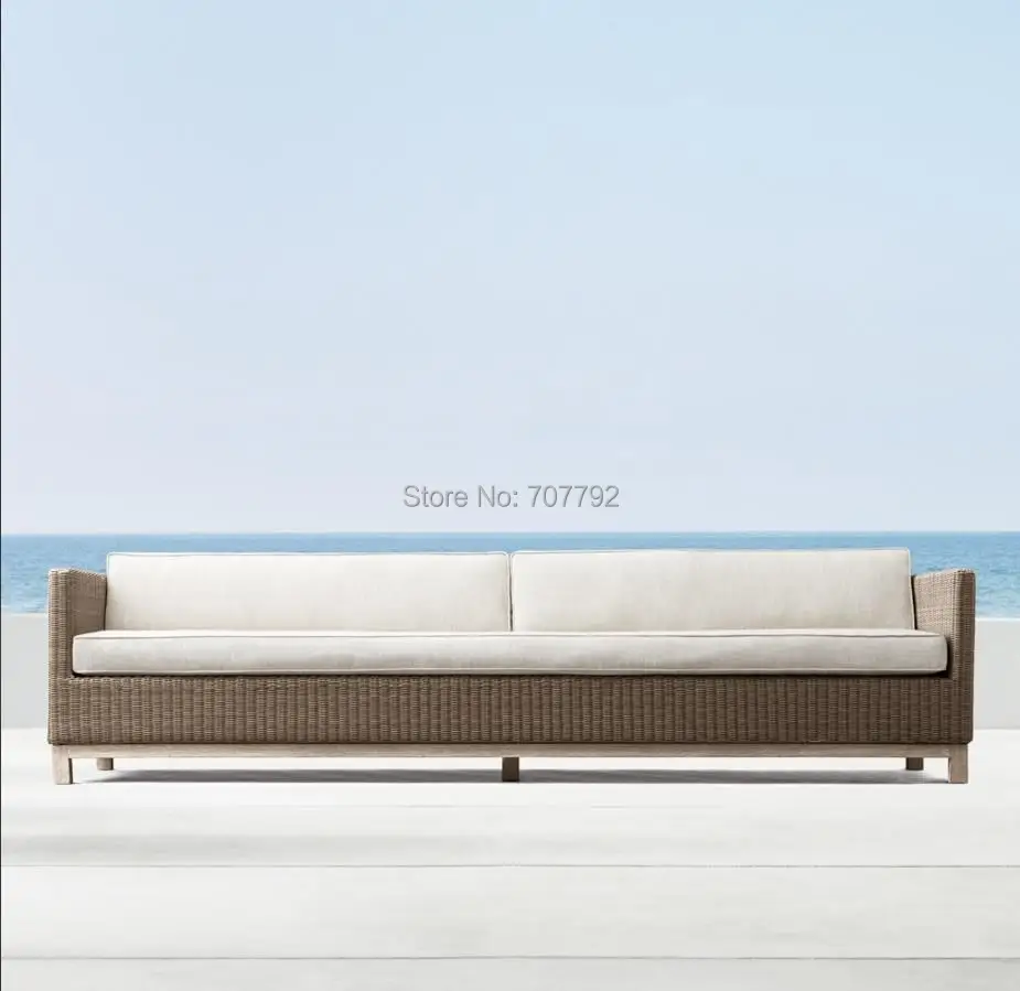 Высококачественный уличный диван из тикового дерева для патио сада деревянного