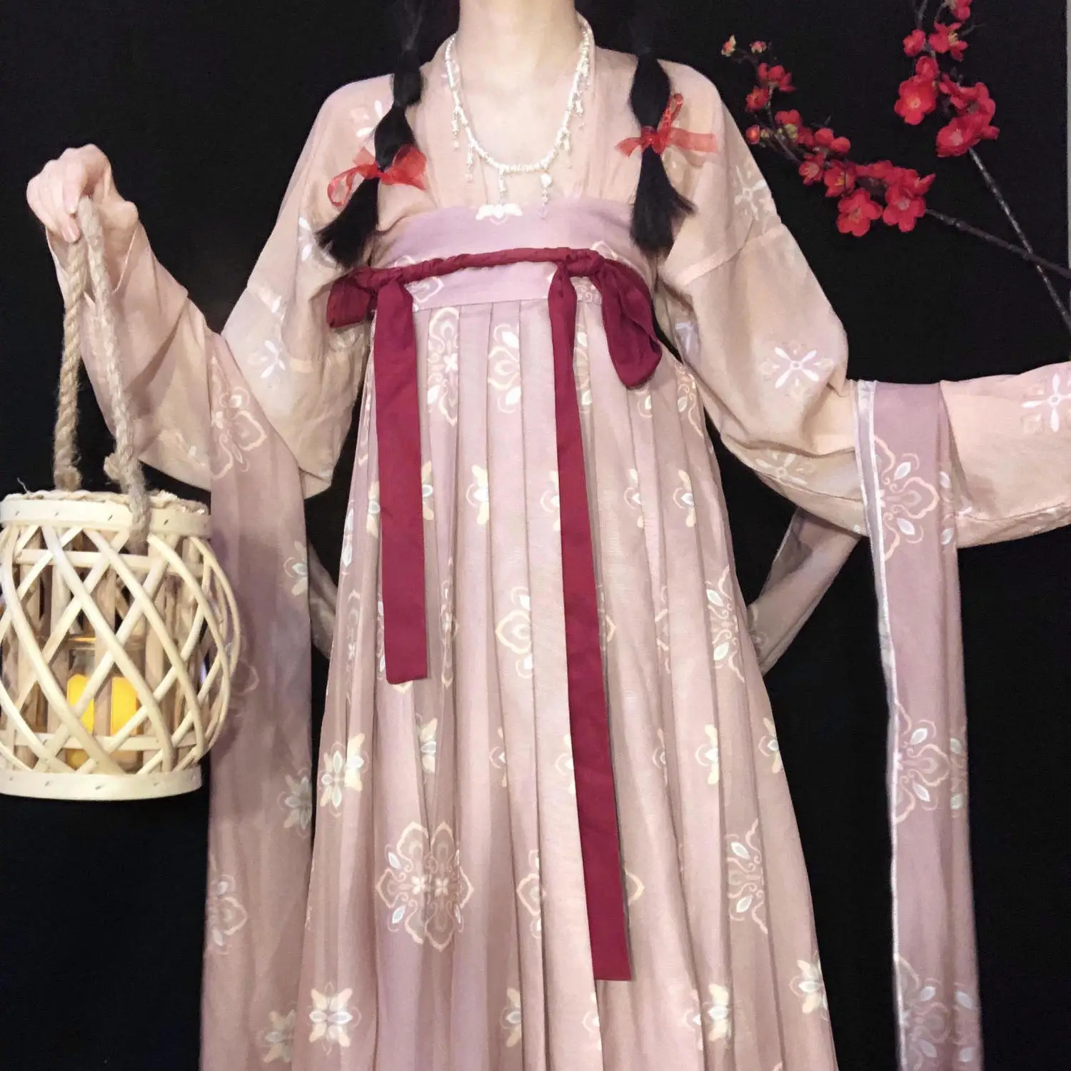 

2021 new Tang-made restoration Hanfu women's one-piece chest full skirt spring, summer and autumn models