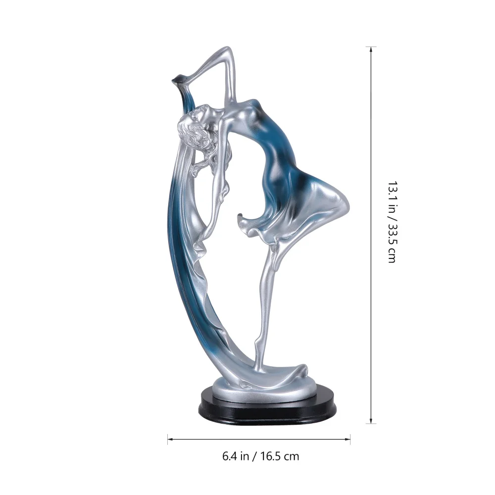 

1Pc Desktop Resin Sculpture Ornament Decorative Dancing Girl Statue Craft Gift
