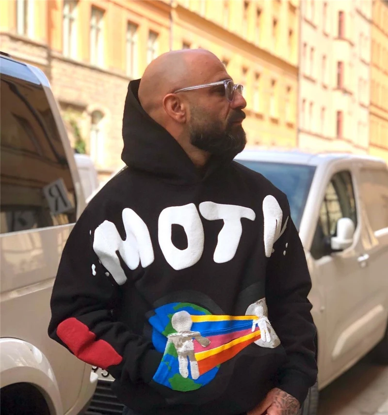 

Толстовка Мужская/Женская 2021fw CPFM.XYZ для MOTM III с принтом в виде пены