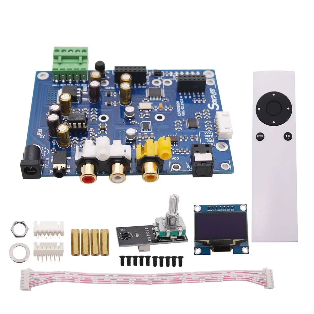 ES9038Q2M DSD декодер DAC поддержка платы IIS 384 кГц коаксиальный оптоволоконный DOP черный
