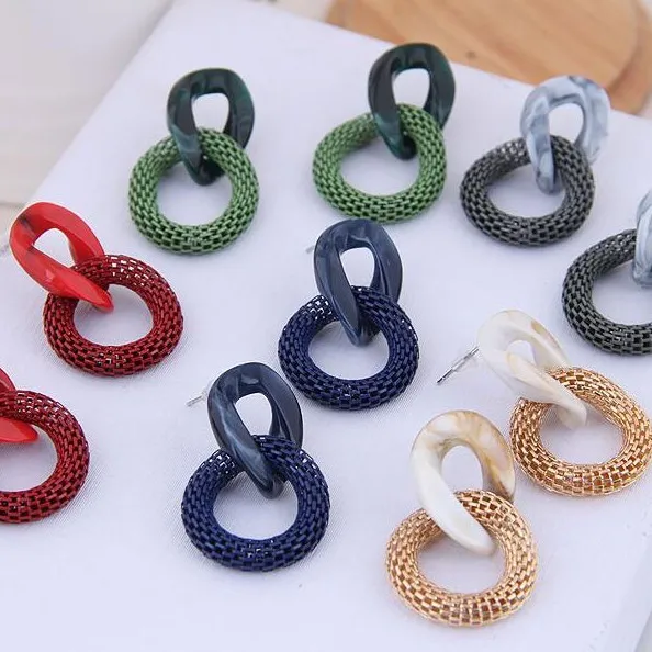 Женские Геометрические акриловые серьги модные трендовые подвески эффектные