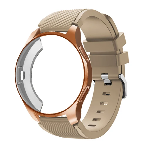 brown 18 Ремешок+ чехол для samsung gear S3 Frontier ремешок для Galaxy watch 46 мм 42 м 22 мм ремешок для часов Универсальный защитный ремешок аксессуары для часов 20 - Цвет ремешка: brown 18