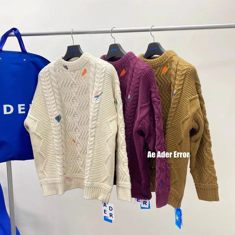 

2021ss ADER ERROR Sweater Men Jacquard Pattern Knit Wool Adererror Women Sweaters Winter Sweater Men Korean Fashion Clothing
