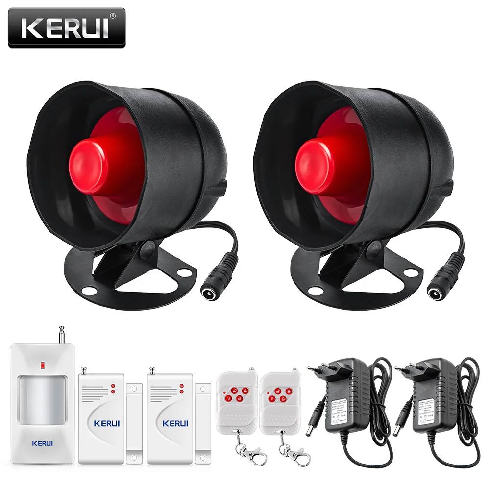 

KERUI Upgraded Standalone Wireless Siren Horn Home Security Alarm System Kit With Motion Sensor More DIY 110db Burglar Alarm