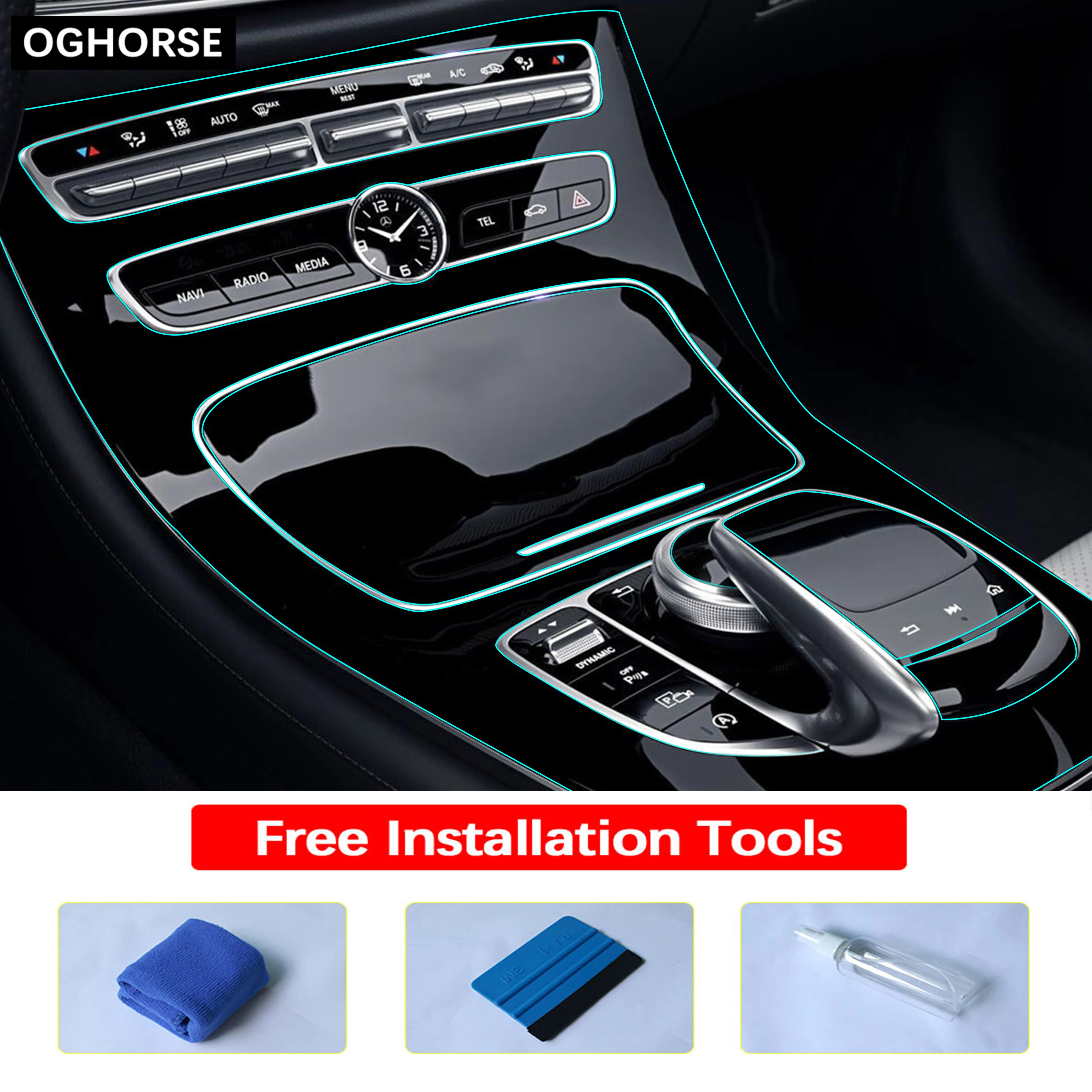 Самовосстанавливающаяся наклейка из ТПУ для салона автомобиля Защитная пленка