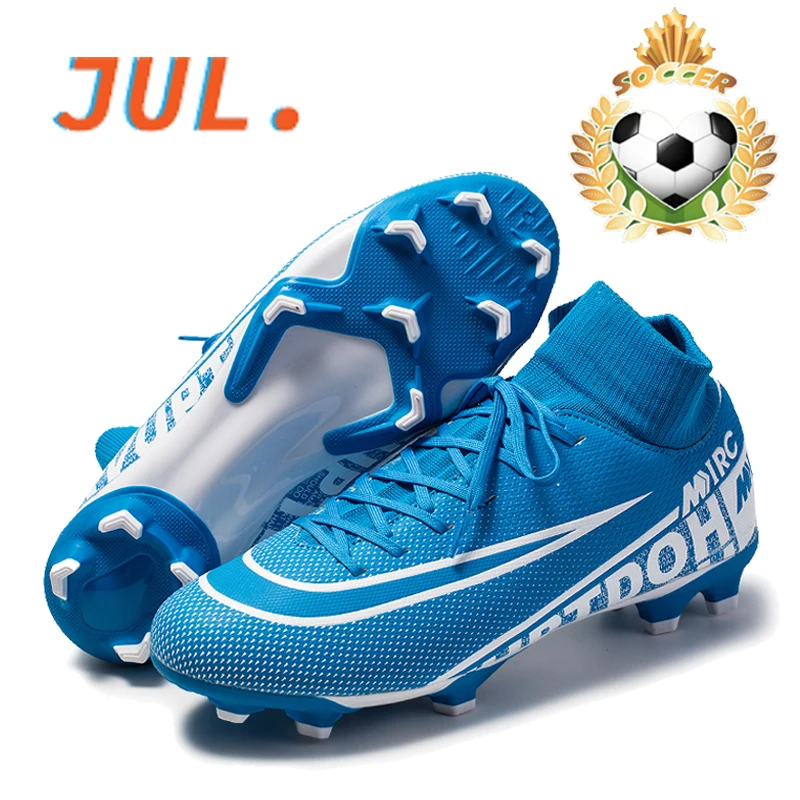 

High-footed football shoes men's outdoor breathable stadium training football shoes long nails broken nails couple shoes