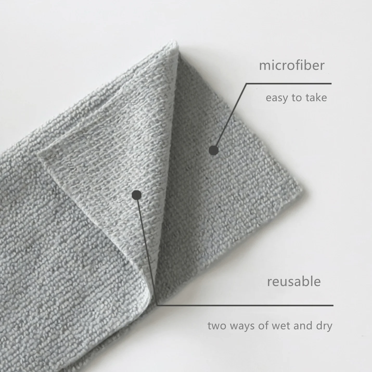 Бытовая Съемная салфетка для мытья посуды впитывающая из микрофибры одноразовая