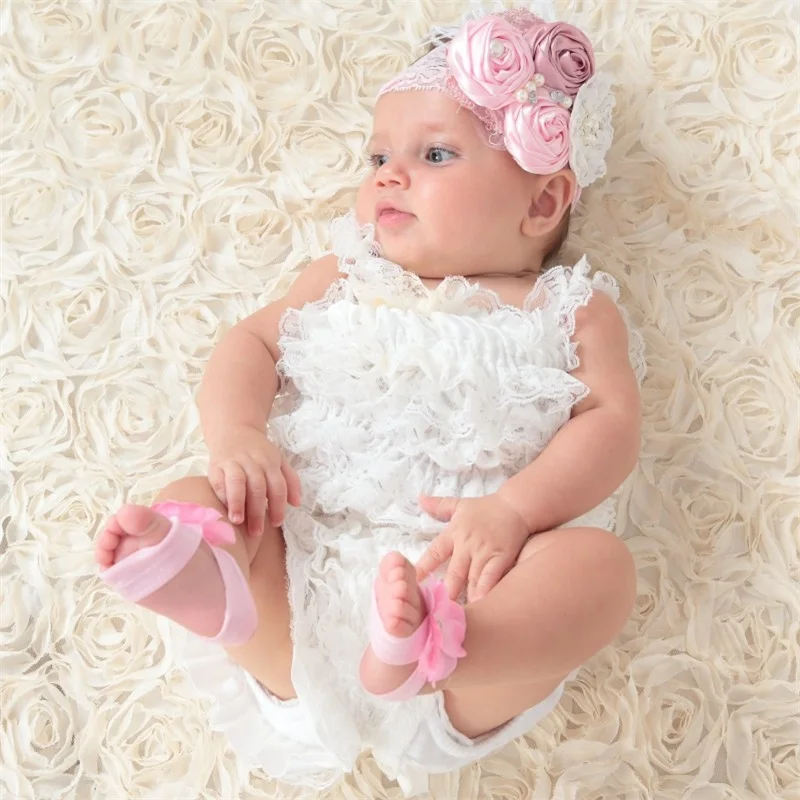 Повязка на голову с атласными розетками и фатурой | Детская одежда обувь