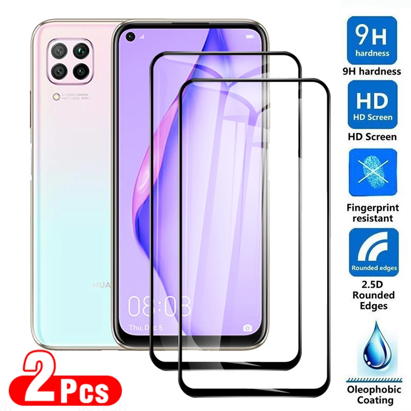 

2 Pcs Full Screen Protector For Huawei P40 Lite Tempered Glass On The P 40 40lite 4G E P40lite 5G P40 litee 9H Protective Film
