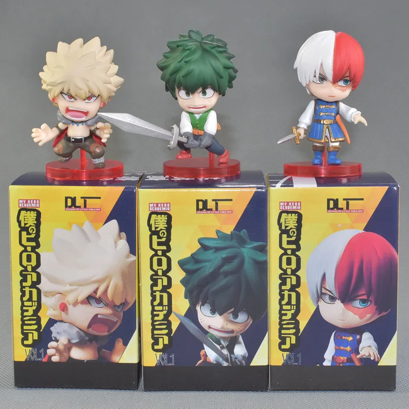 

Аниме Мой герой Академия Izuku мидория Katsuki Bakugou шото Тодороки Q версия фигурки куклы модели игрушки 3 шт./компл.