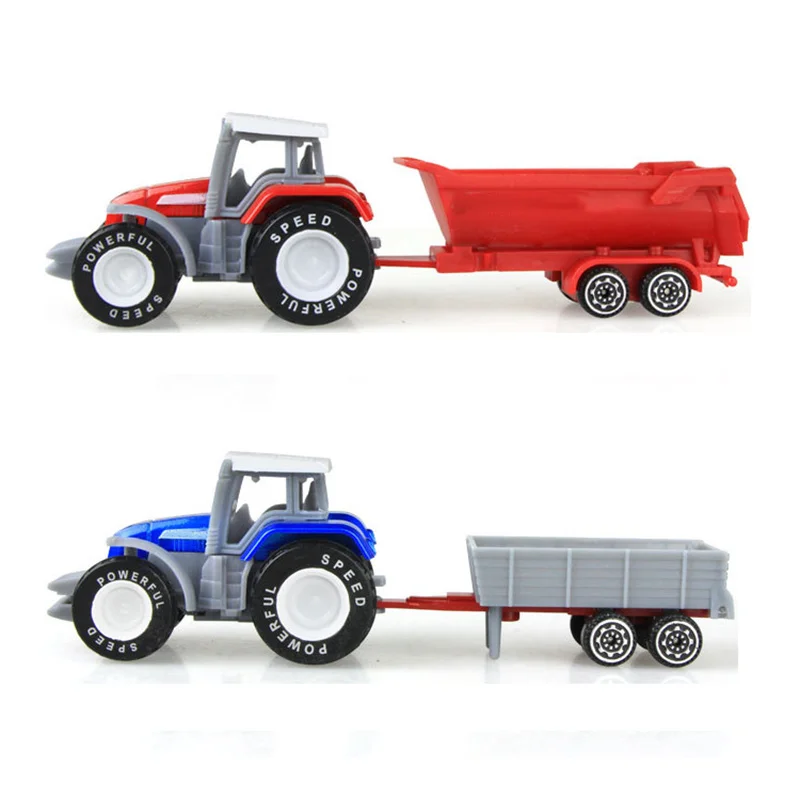 4 шт Трактор Игрушки Мини автомобиль инженерный транспорт раздвижные двери для