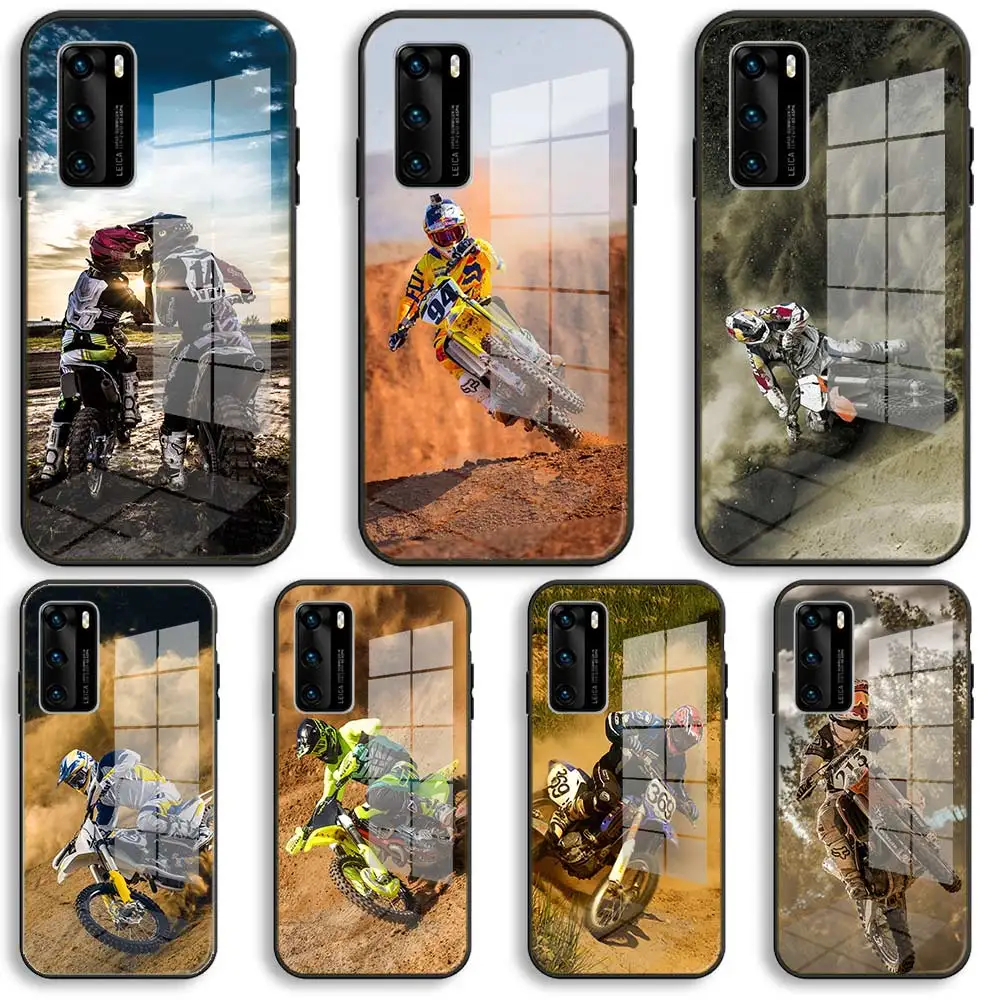 Motocross cross Cases Soft Glass For Samsung S23 S22 S21 S20 S11 Ultra S10 S9 Plus Lite 5G TPU Balck Cover