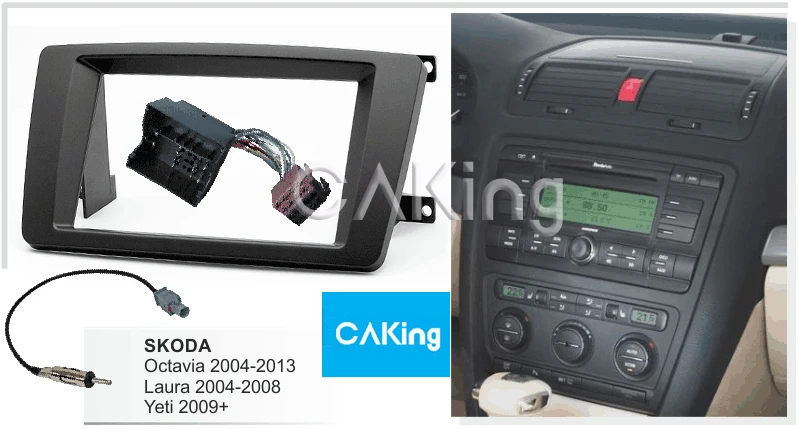 Автомобильная фасция радио Панель жгут антенна для SKODA Octavia 2004-2013 Laura 2004-2008 Yeti 2009 +