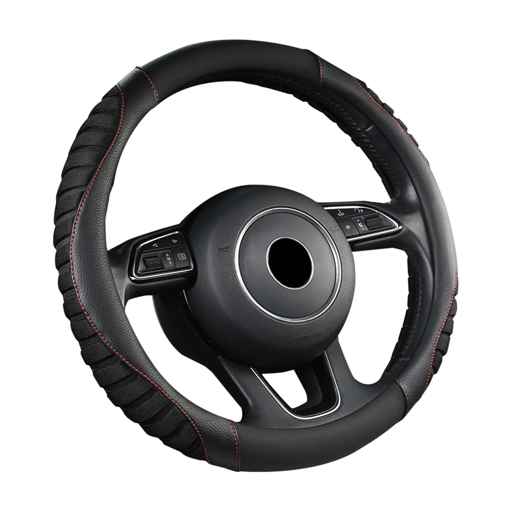

GLCC Steering Wheel Braid Car Steering Wheel Cover Faux Leather Non-slip Automobile Steering-Wheel Car Styling for 38cm