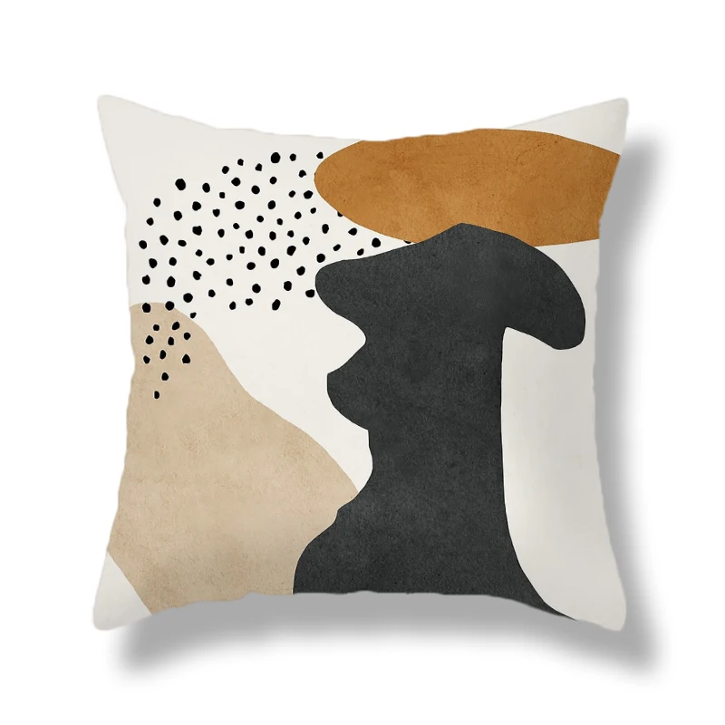 Декоративная подушка в современном художественном стиле наволочка с